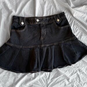 Denim Pleated Mini Skirt Size Medium
